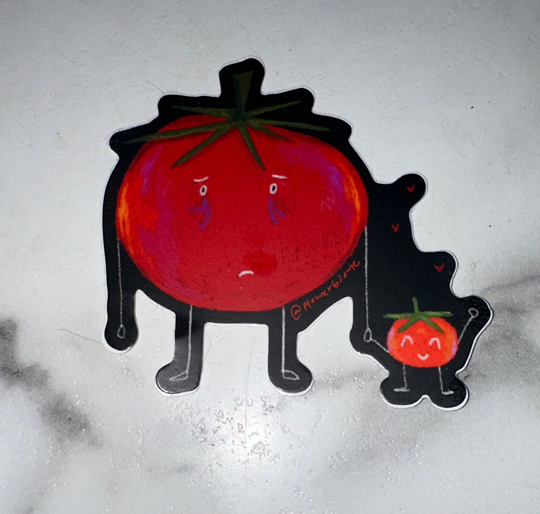 Worried Tomatoes Waterproof Stickers