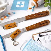 A personalized stainless steel pill counter